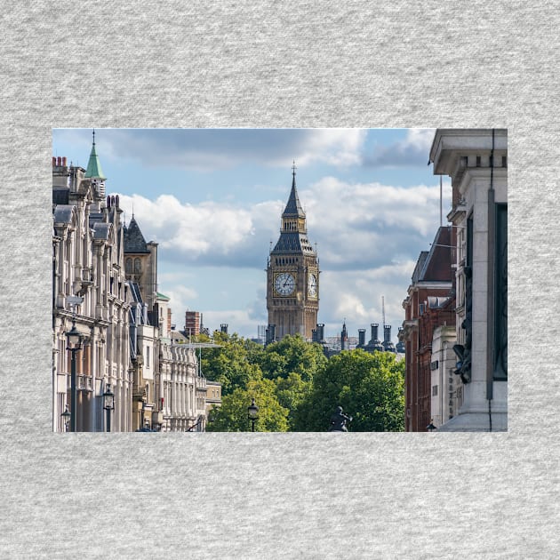 London Elizabeth Tower seen from Trafalgar Square by TDArtShop